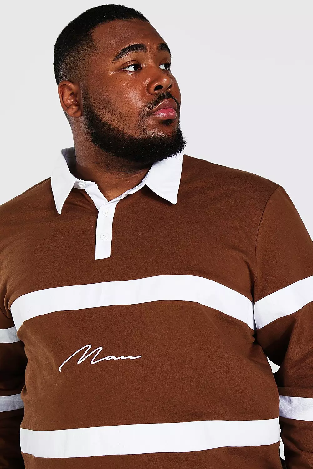 COLOR BLOCKING OVERSIZED RUGBY POLO MENS