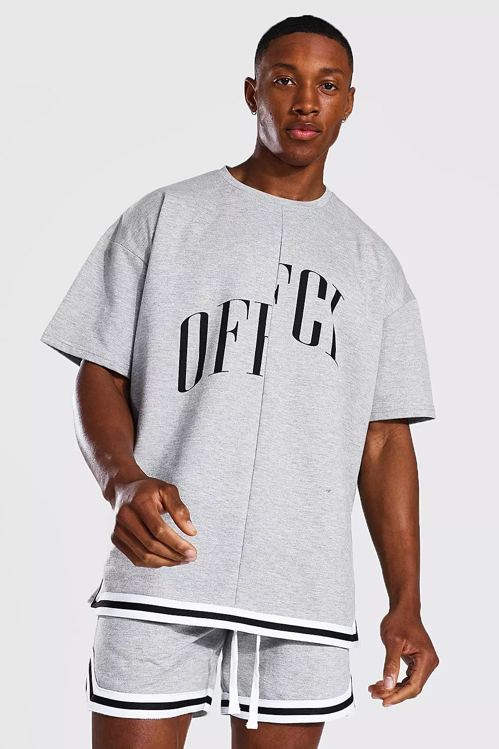 Oversized Offcl T-shirt & Basketball Short