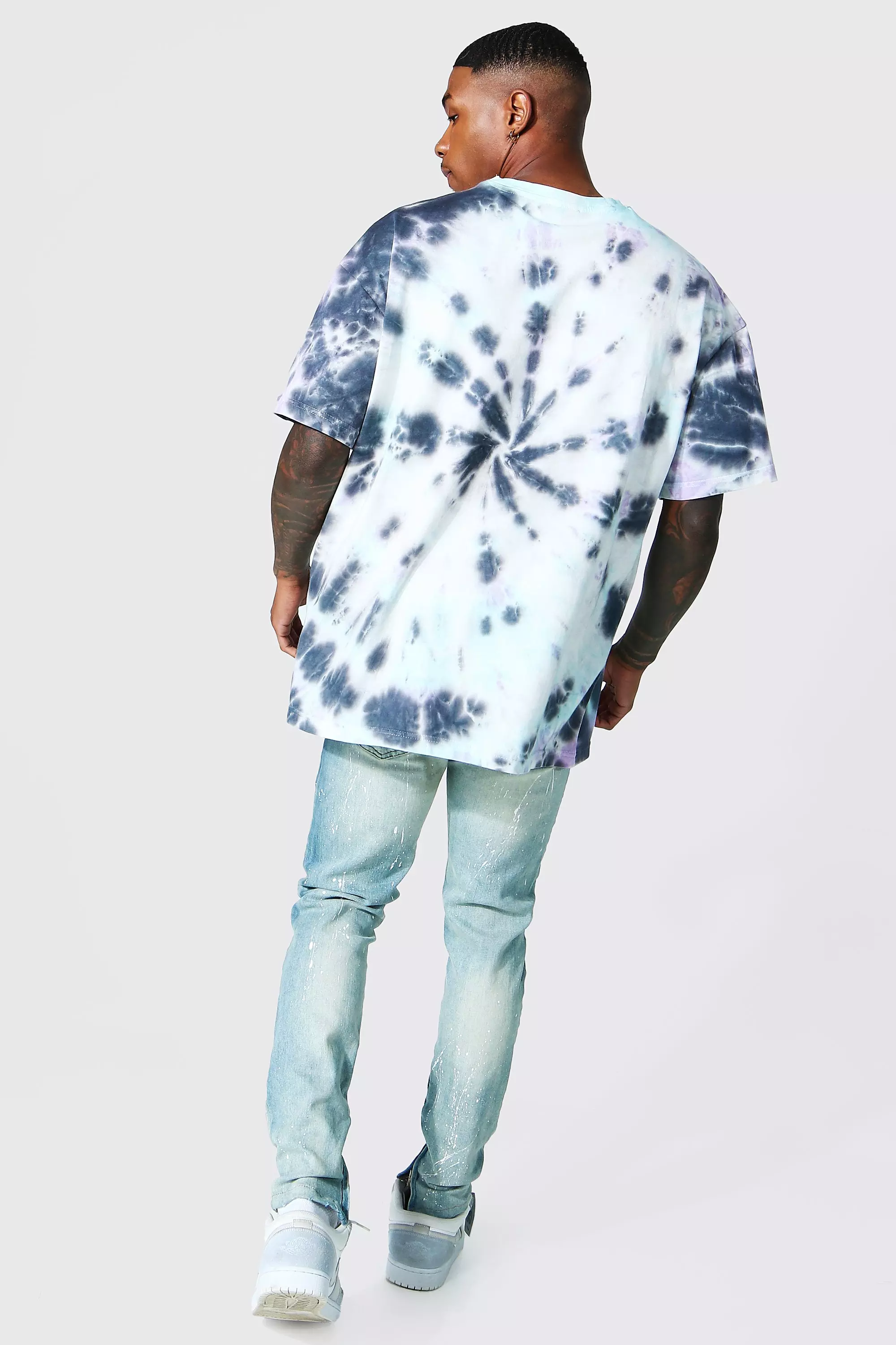 Oversized Denim Tie Dye Shirt