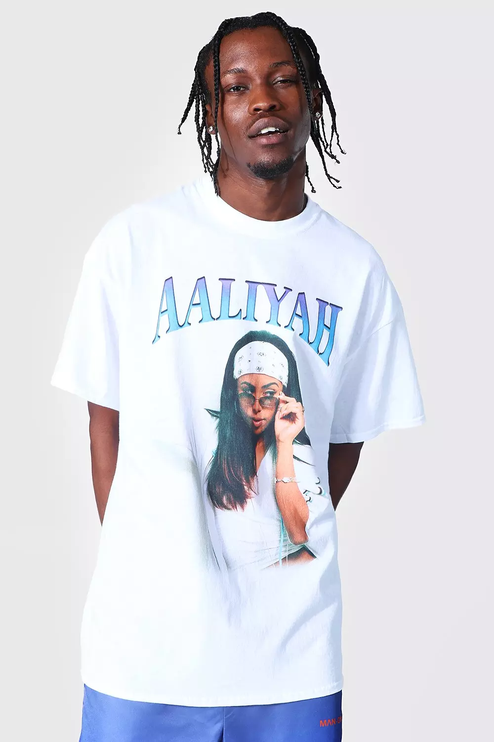 Oversized Aaliyah Homage License T shirt