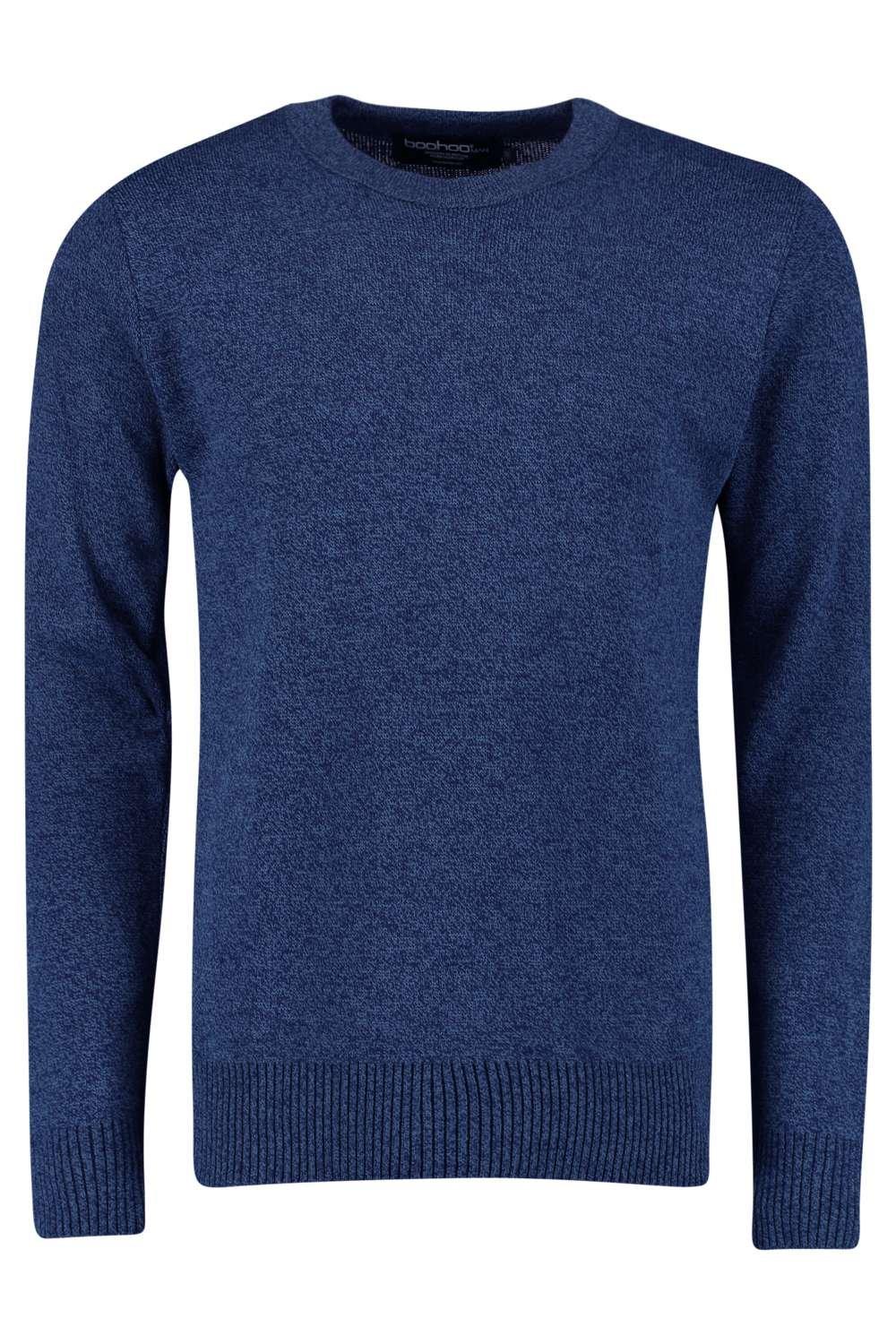 Boohoo Mens Long Sleeve Basic Oversized Marl Jumper | eBay