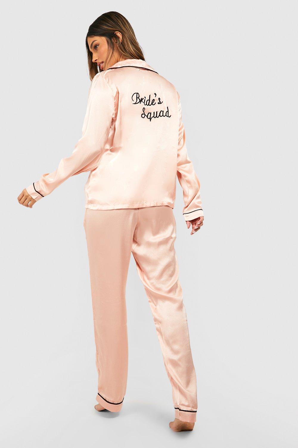 

Набор Атласные брюки Squad невест, Rose gold