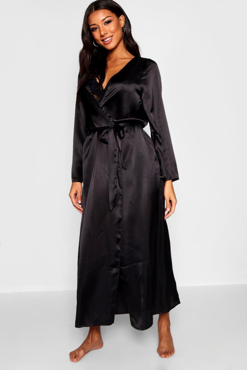 satin midi shirt dress