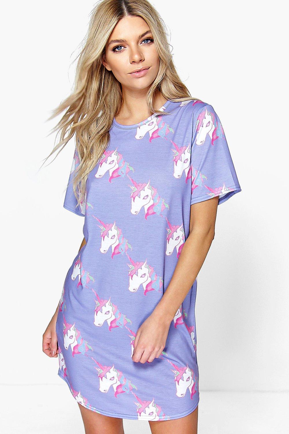 unicorn print dress