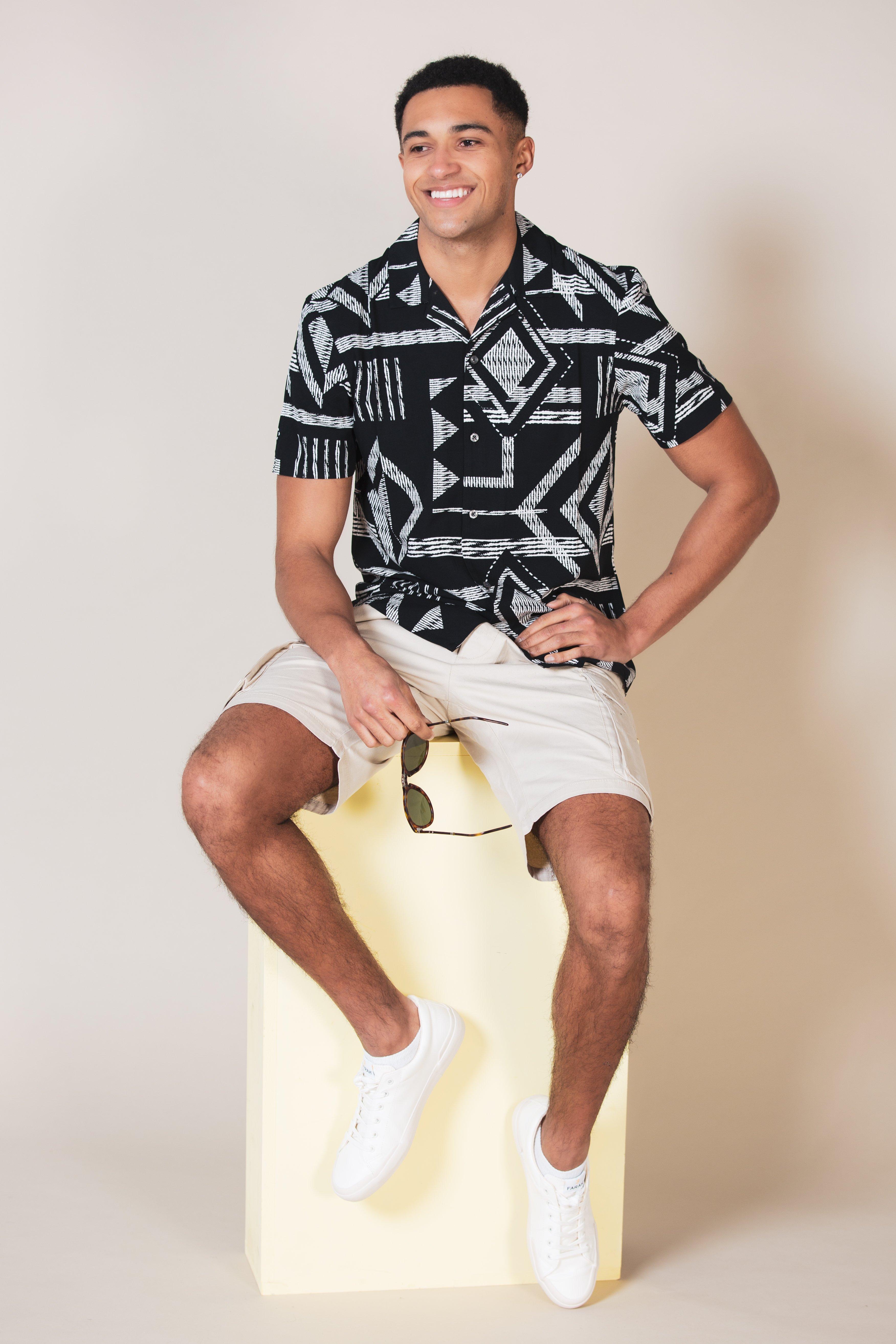 Tribal Print Short Sleeve Shirt
