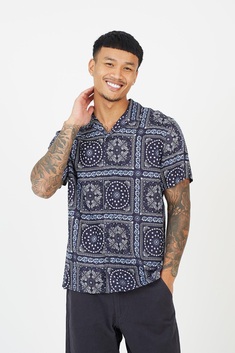 Revere Collar Print Shirt