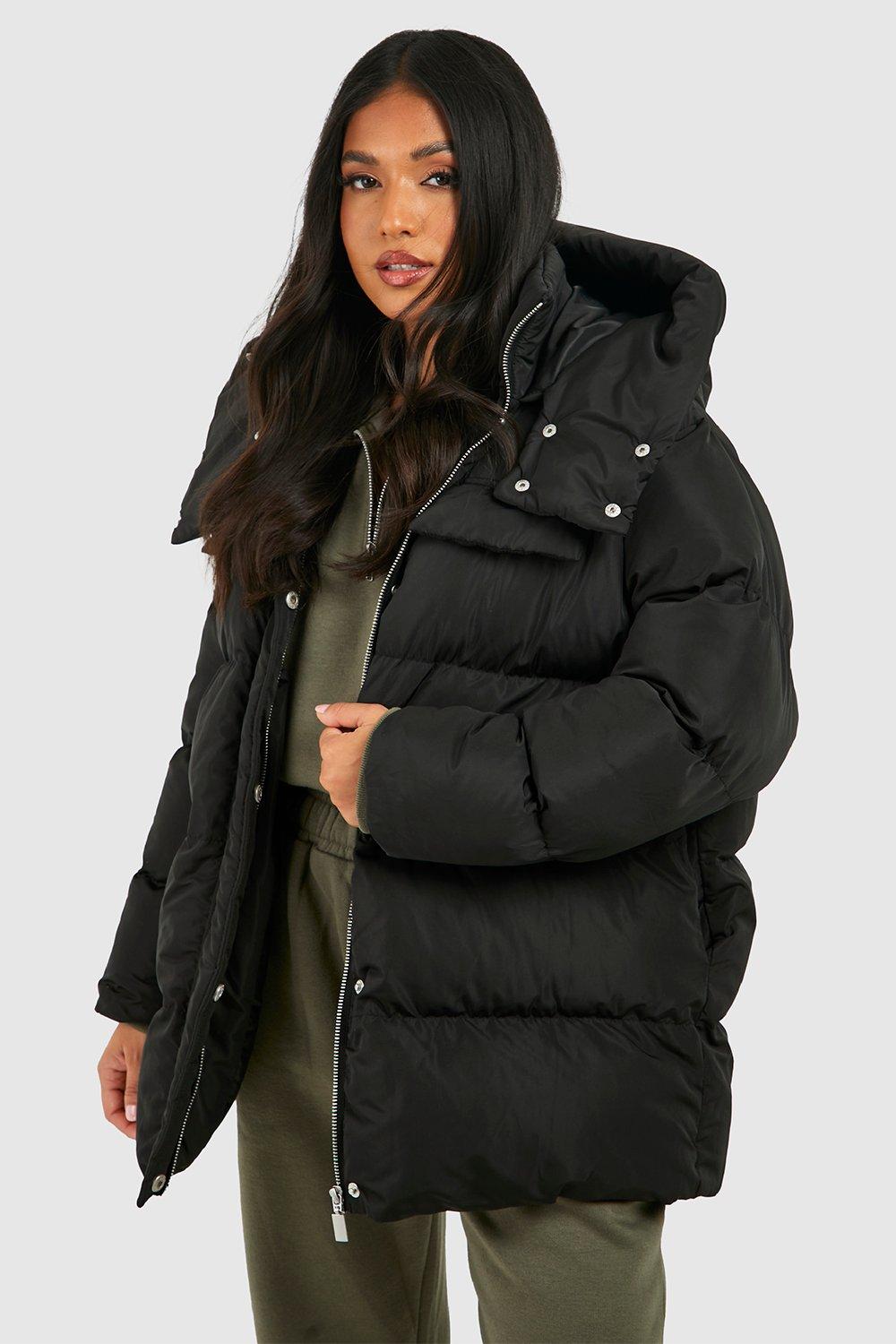 Image of Piumino Petite oversize con tasche, Nero