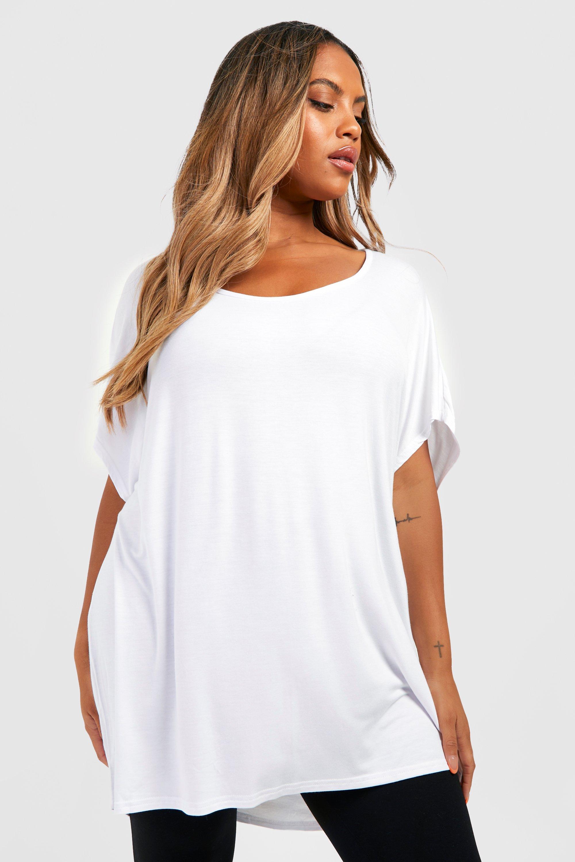 Plus Recycled Oversized T-shirt, Bianco