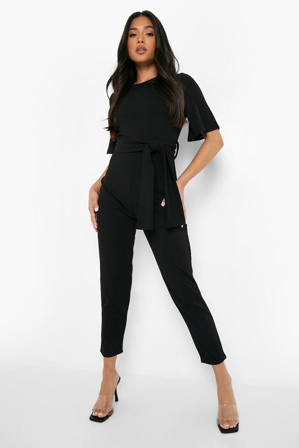 womens petite cropped jumpsuits