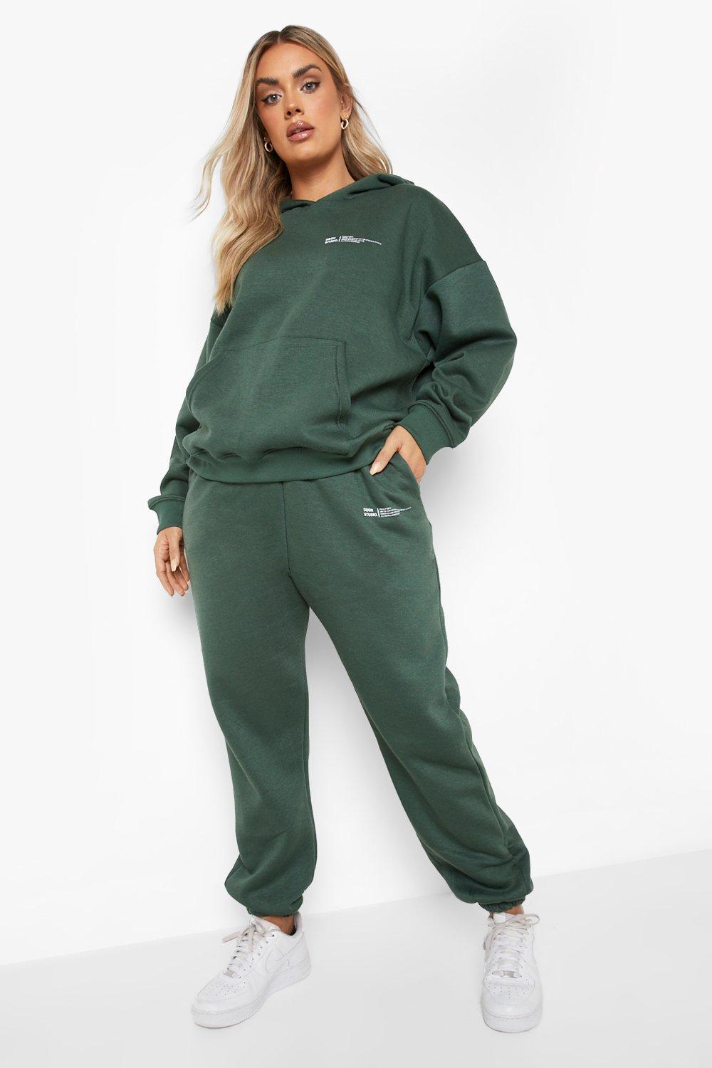 Grande Taille - Ensemble De Survêtement Sweat À Capuche Et Jogging - Official - Vert Sapin - 54, Vert Sapin