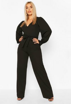 Final Sale Plus Size Jumpsuit with Ruffled Cap Sleeves in Royal Blue Final Sale Plus Size Jumpsuit with Ruffled Cap Sleeves in Royal Blue