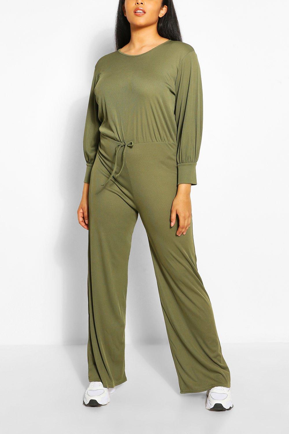 boohoo khaki jumpsuit