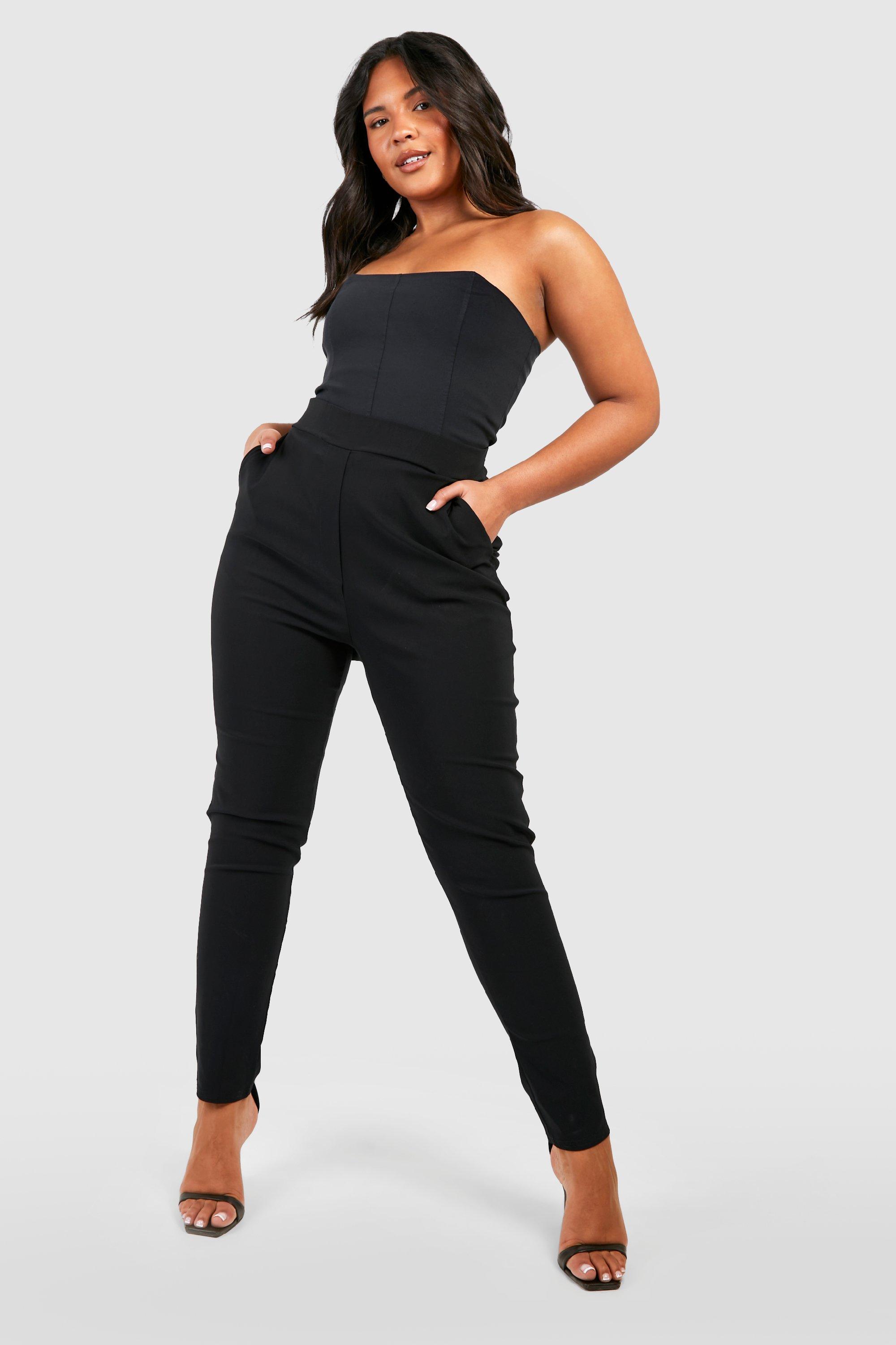 Womens Plus Super Stretch Fitted Trousers - Black - 28, Black