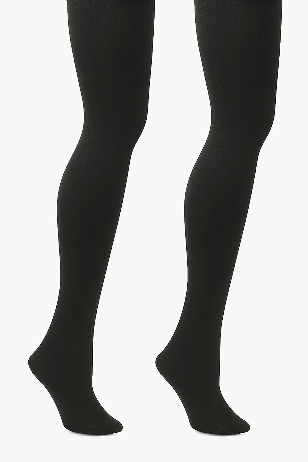 

Plus 2 Pack 300 Denier Thermal Tights, Black