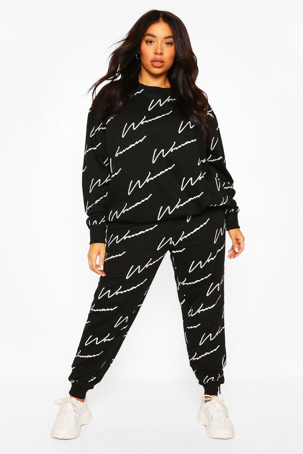 boohoo black tracksuit