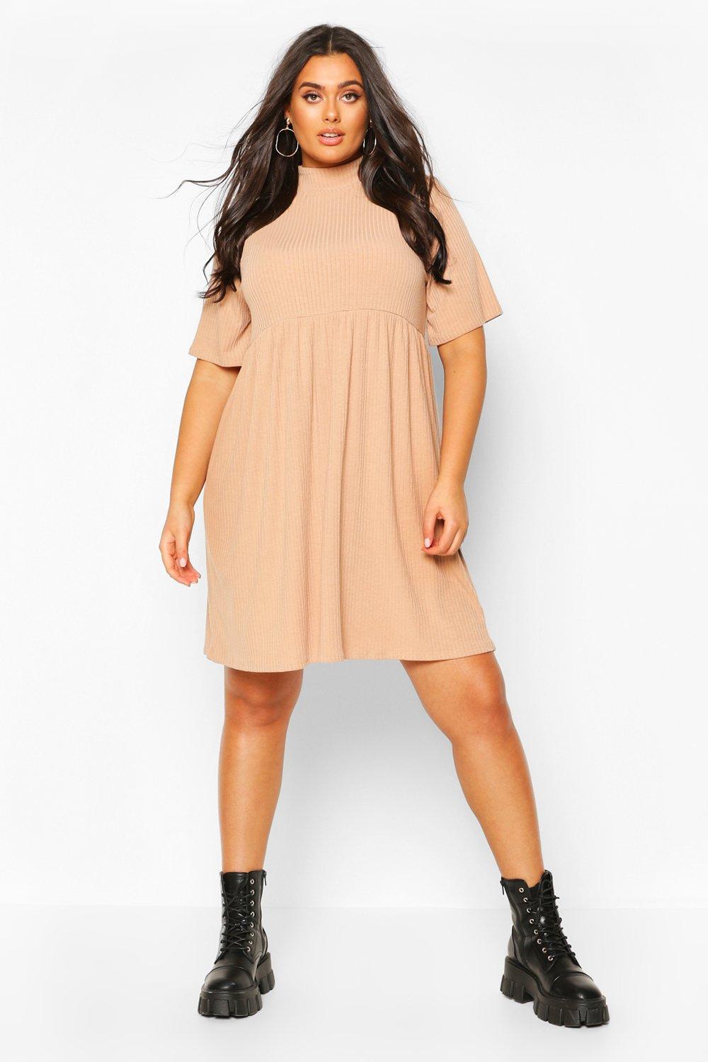 knitted smock dress