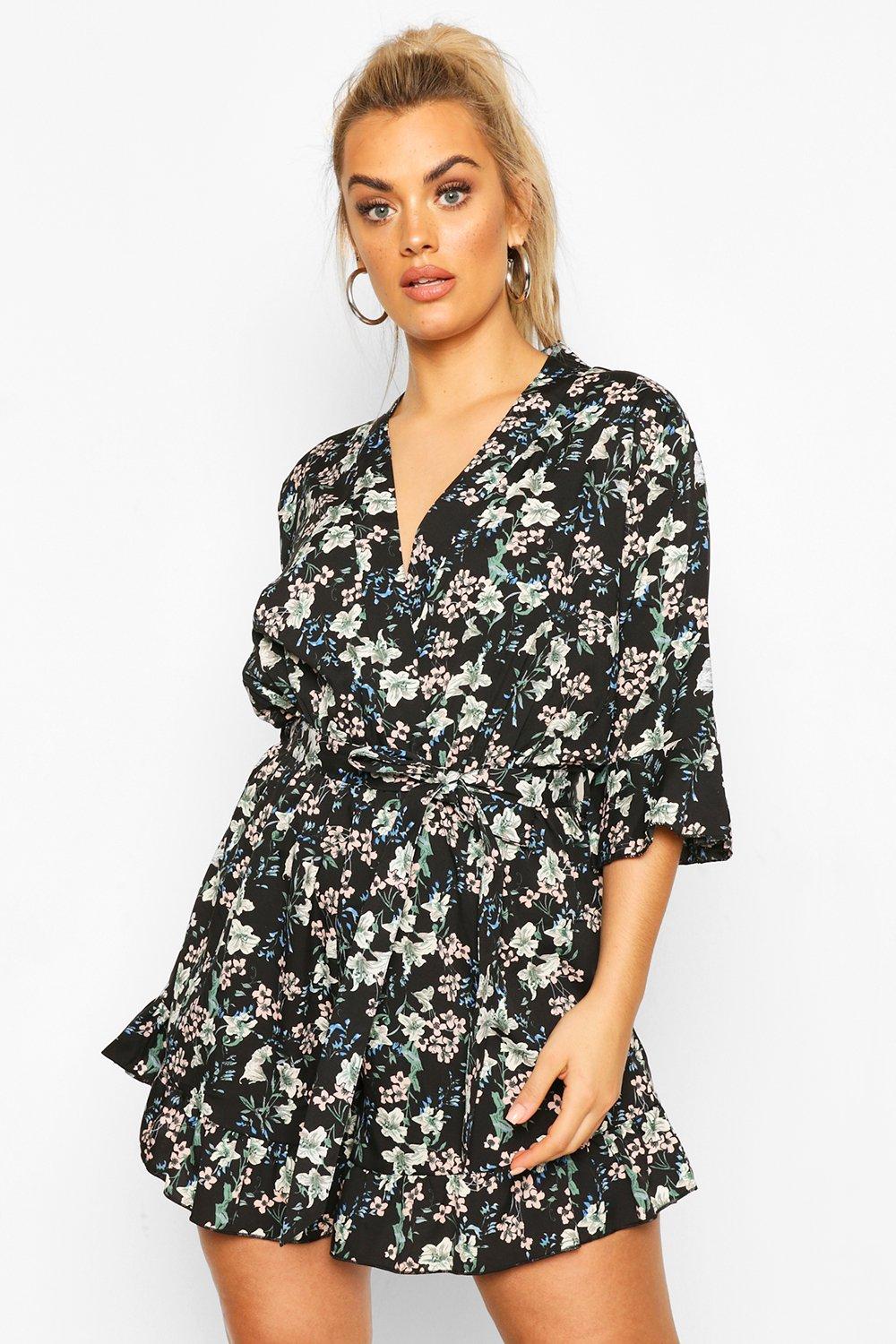 boohoo plus playsuit
