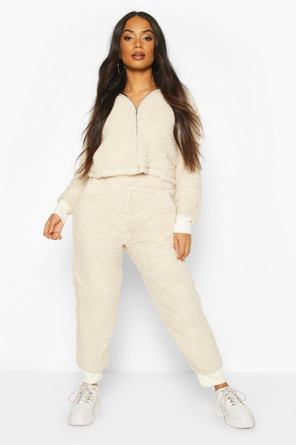 petite cream joggers