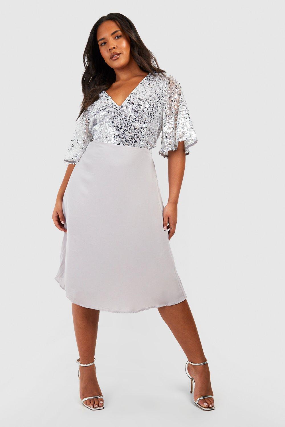 boohoo curve sequin dress