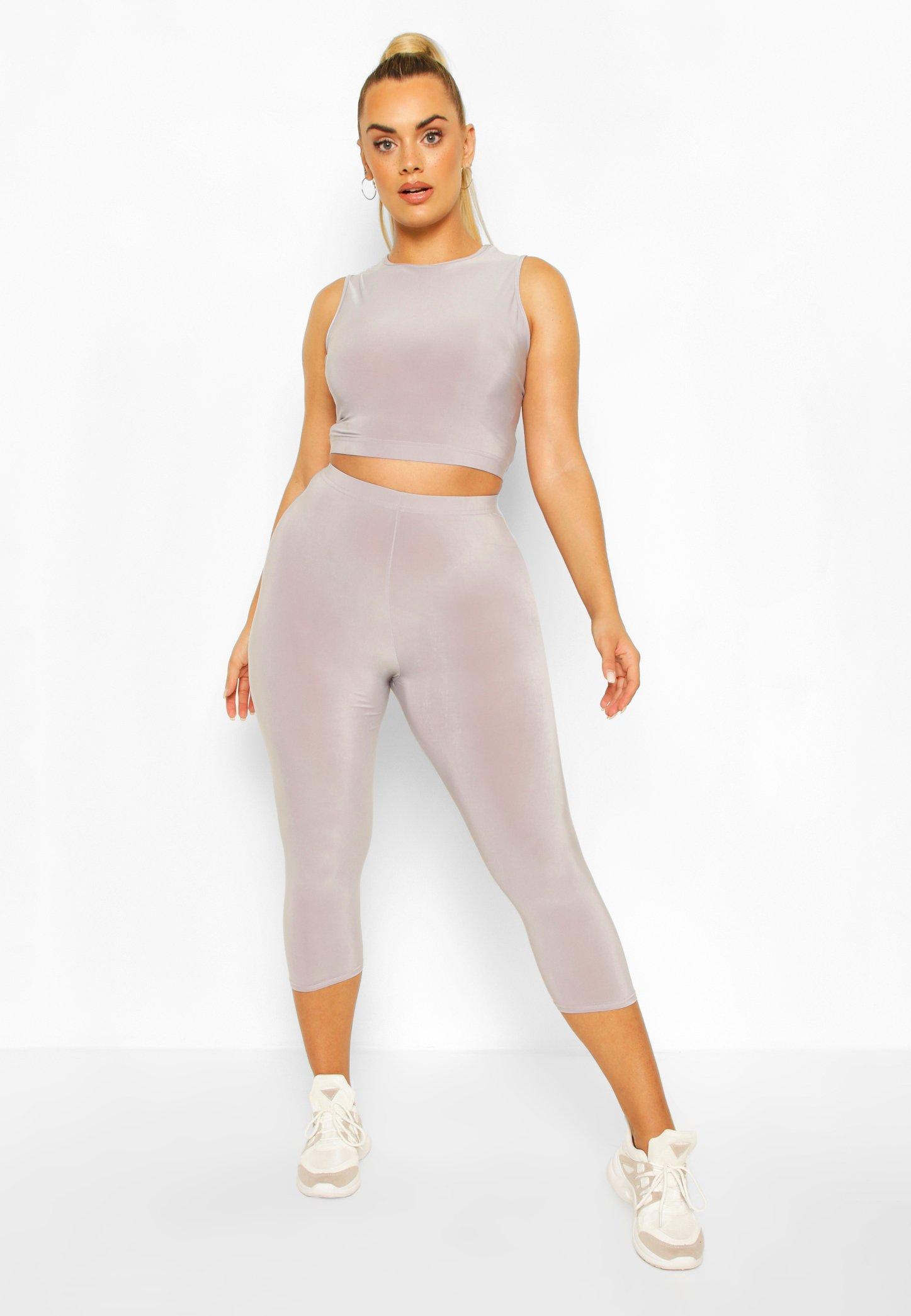 

Из коллекции «Плюс сайз» — Мягкие спортивные леггинсы, Light grey