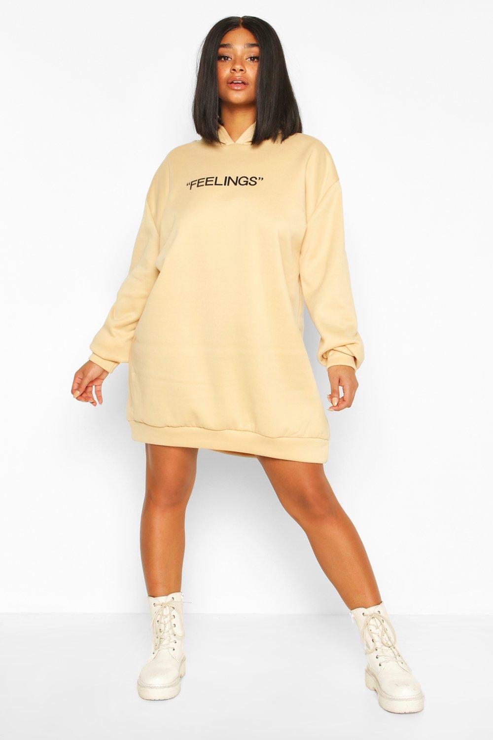 oversized hooded sweat dress