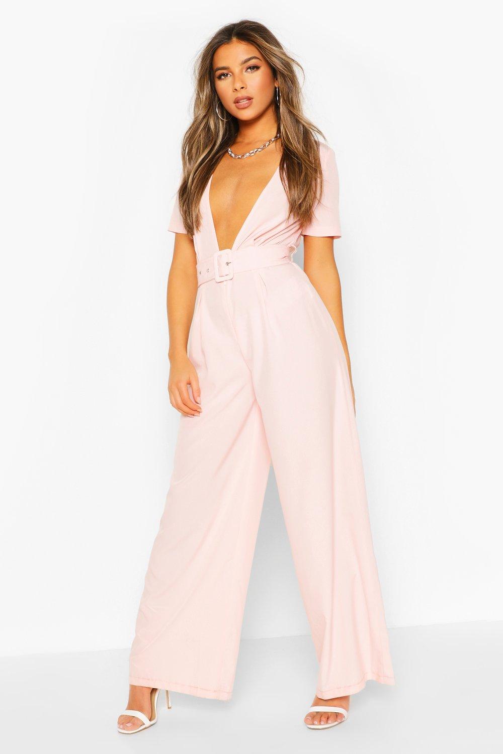 blush wide leg jumpsuit