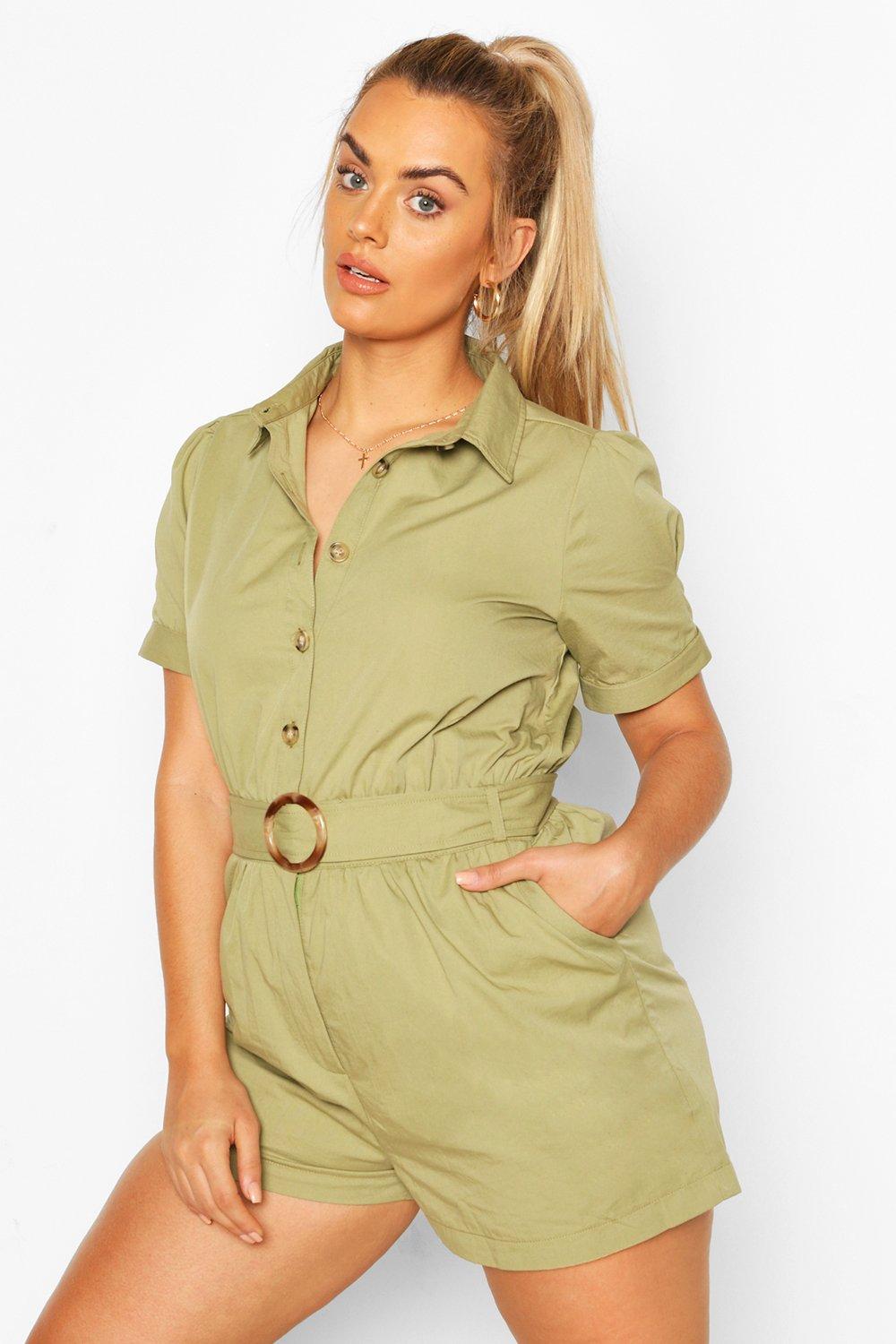 boohoo utility playsuit