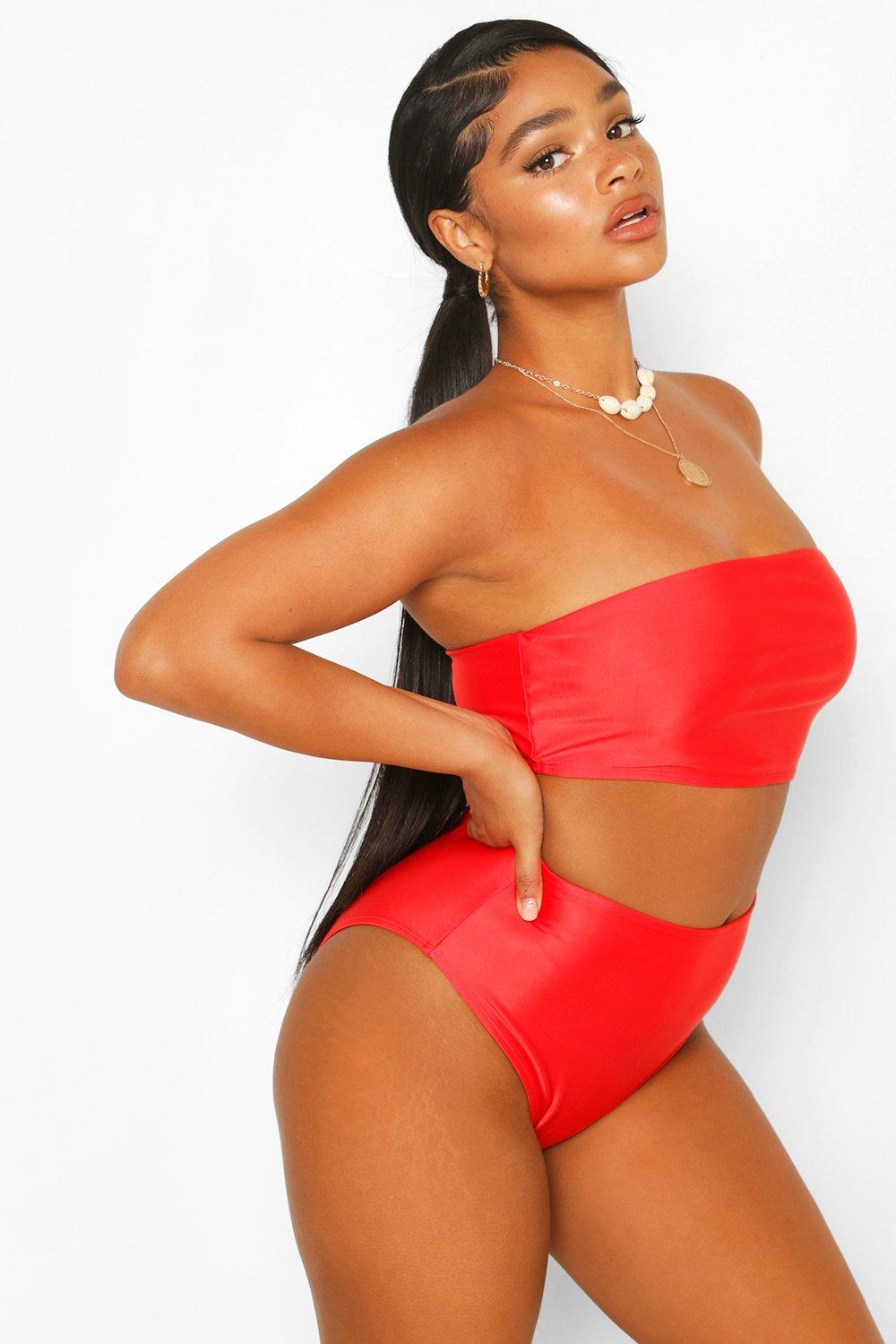 boohoo red swimsuit