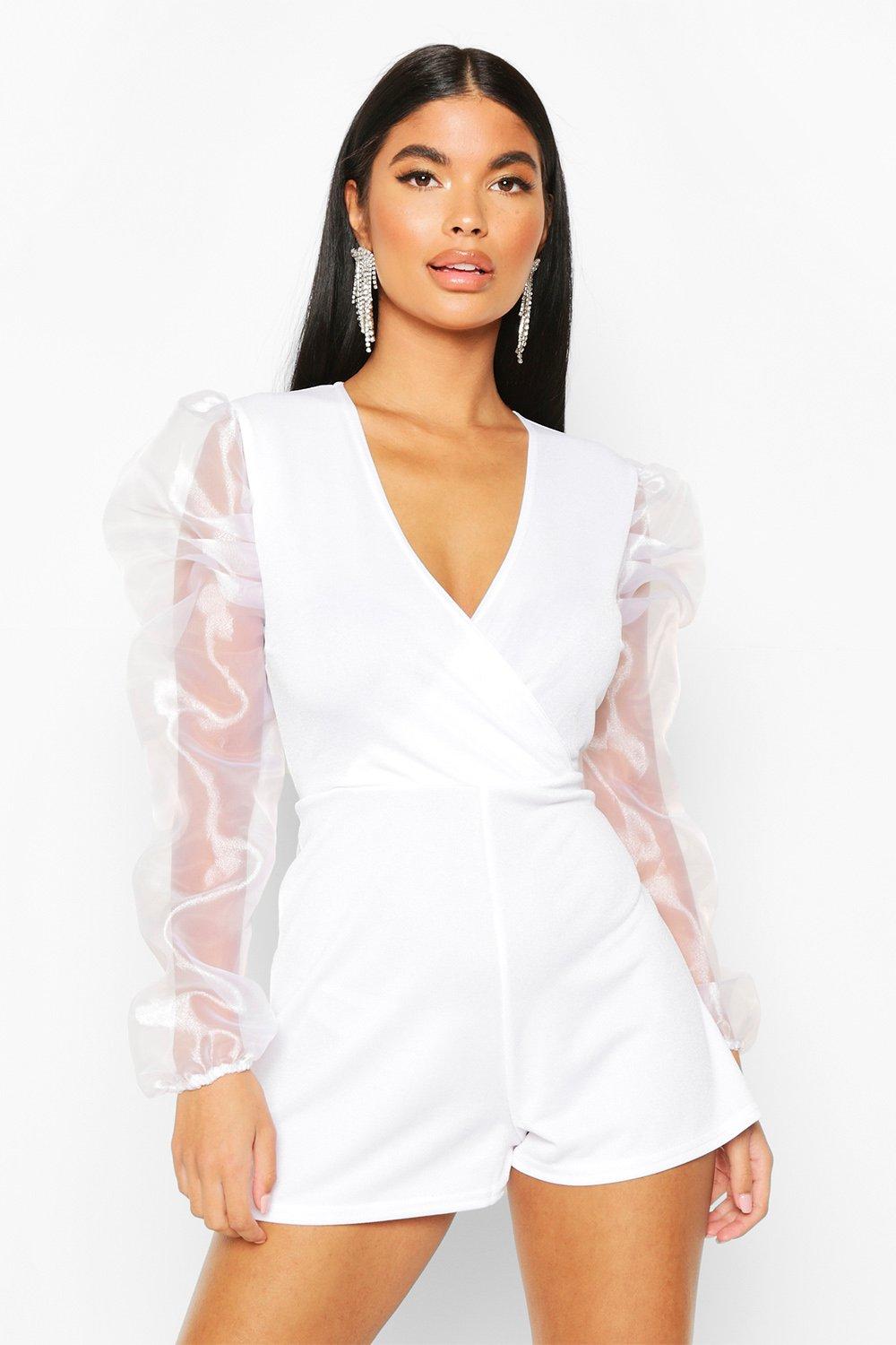 white wrap playsuit