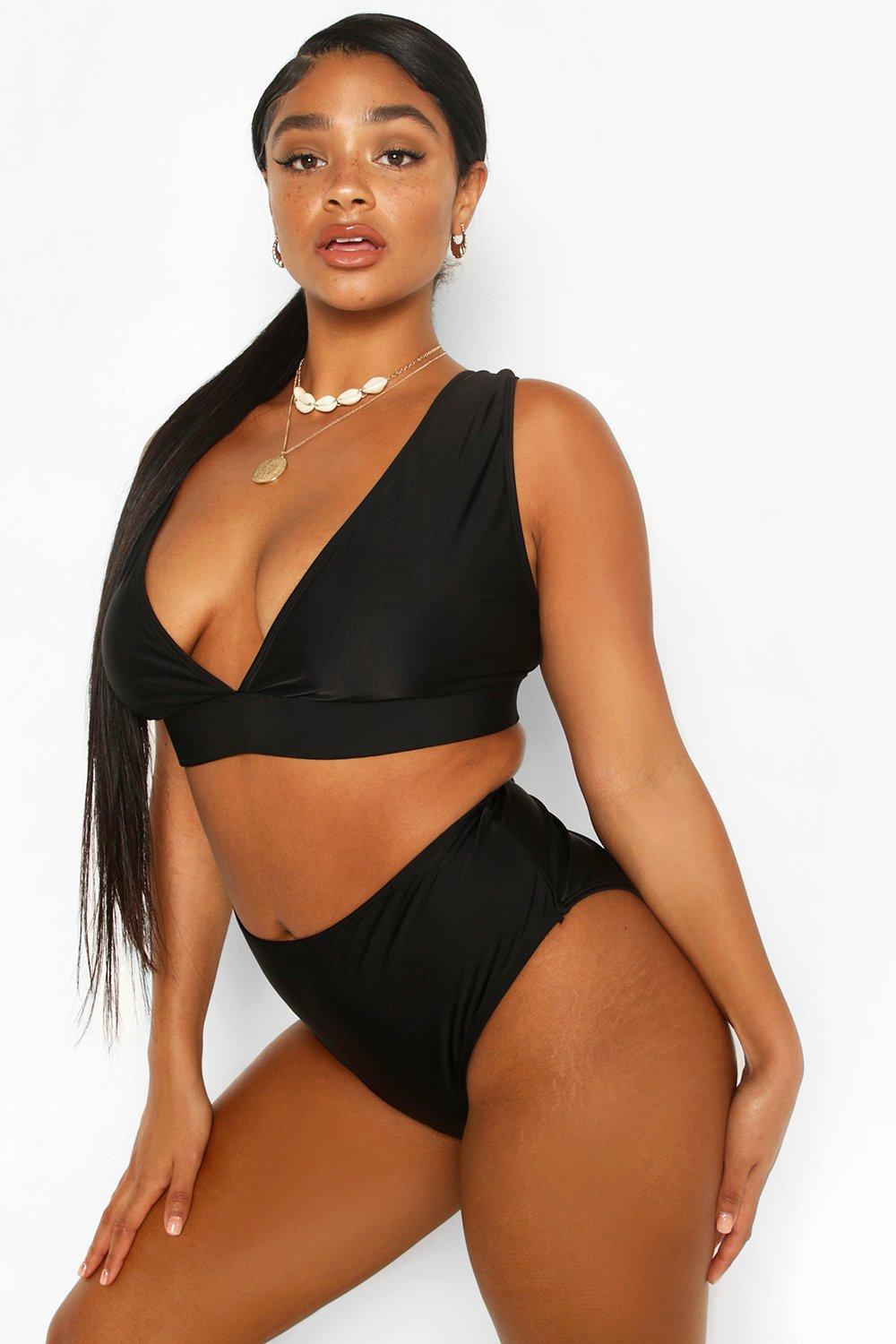 plus size high leg bikini