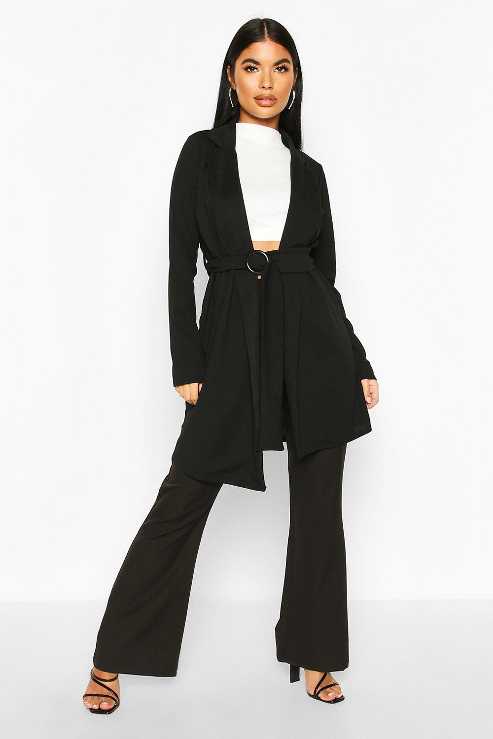 

Petite Belted Duster, Black