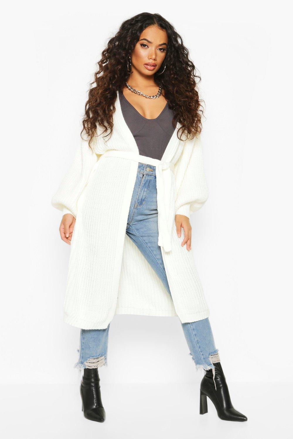 boohoo belted cardigan