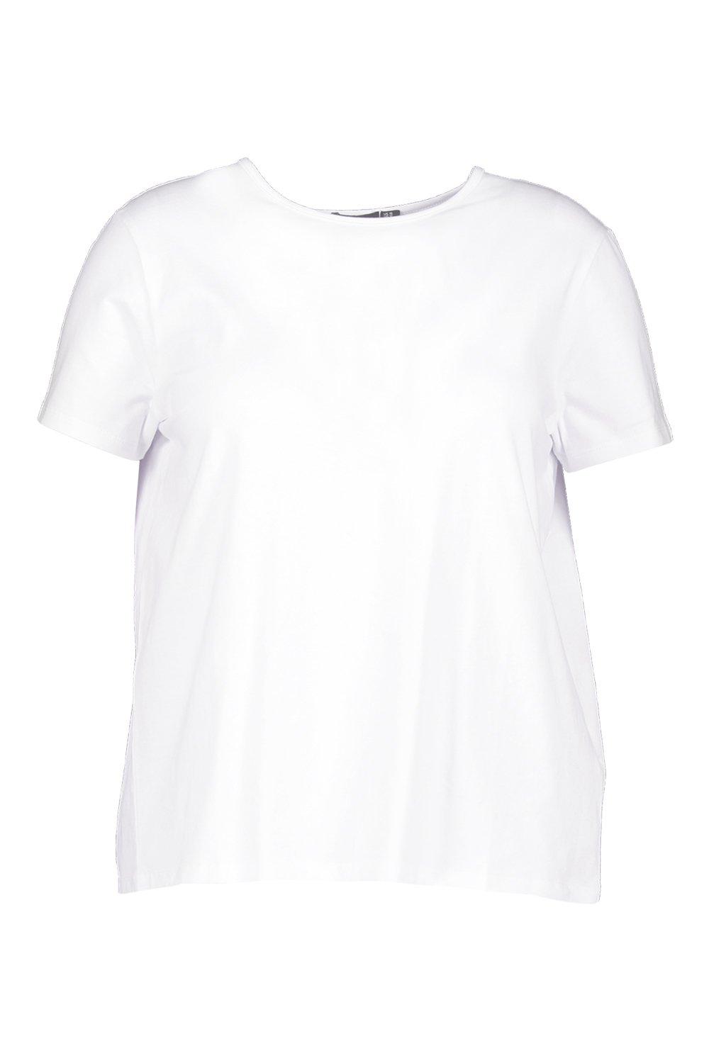 

Plus Open Split Back T-Shirt, White
