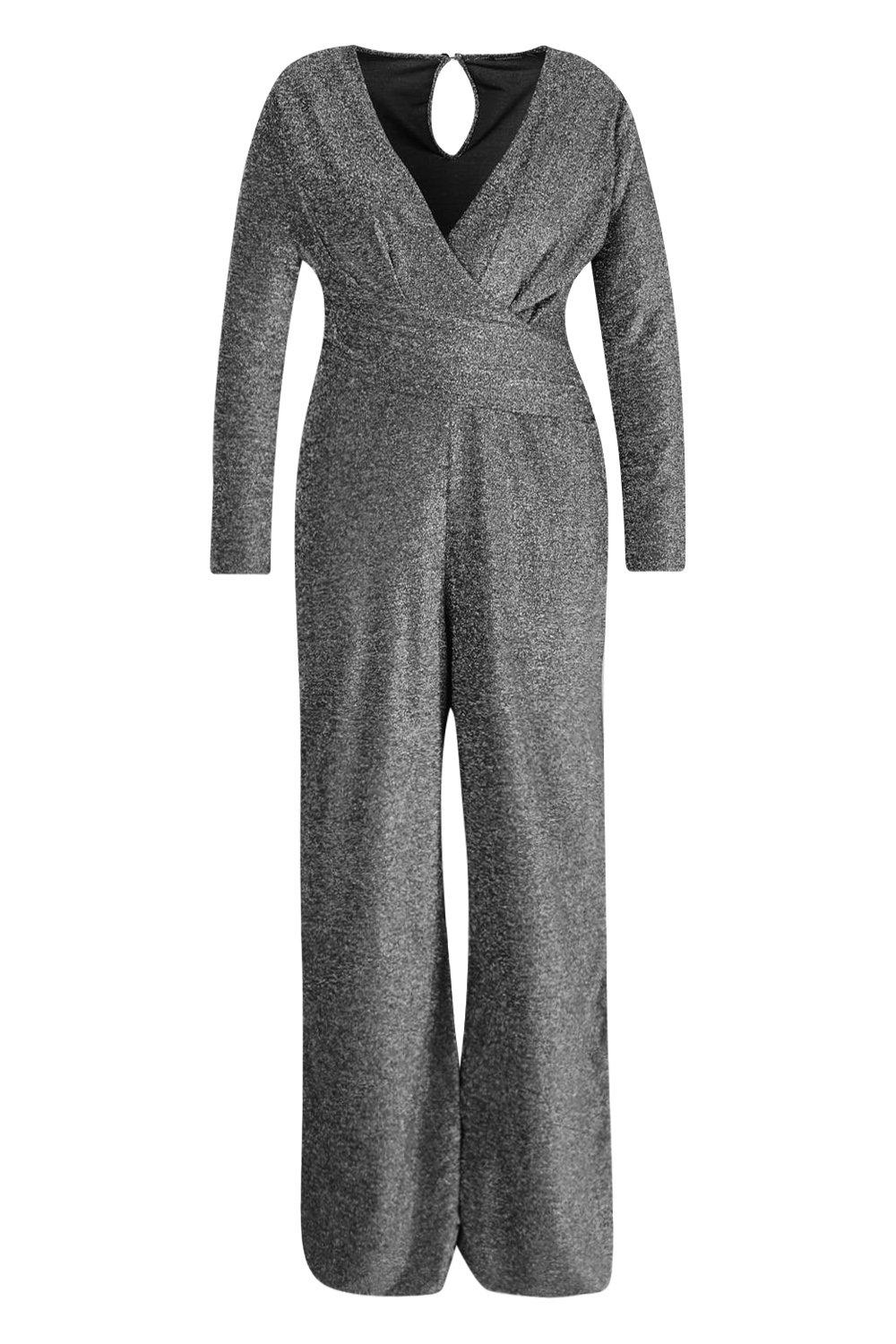 silver glitter jumpsuit