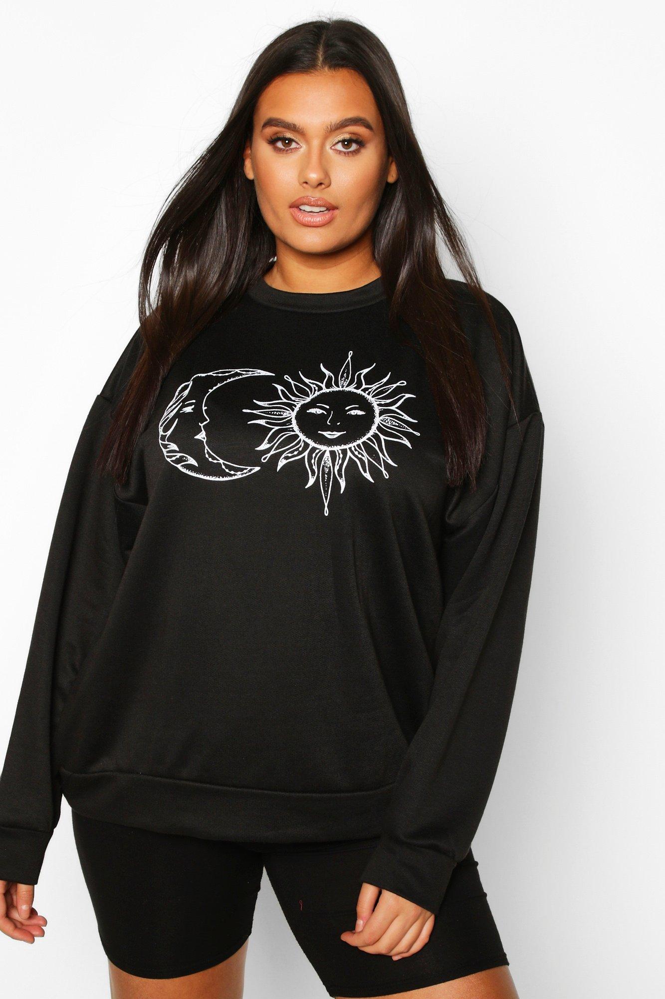

Plus Sun And Moon Oversized Sweat, Black