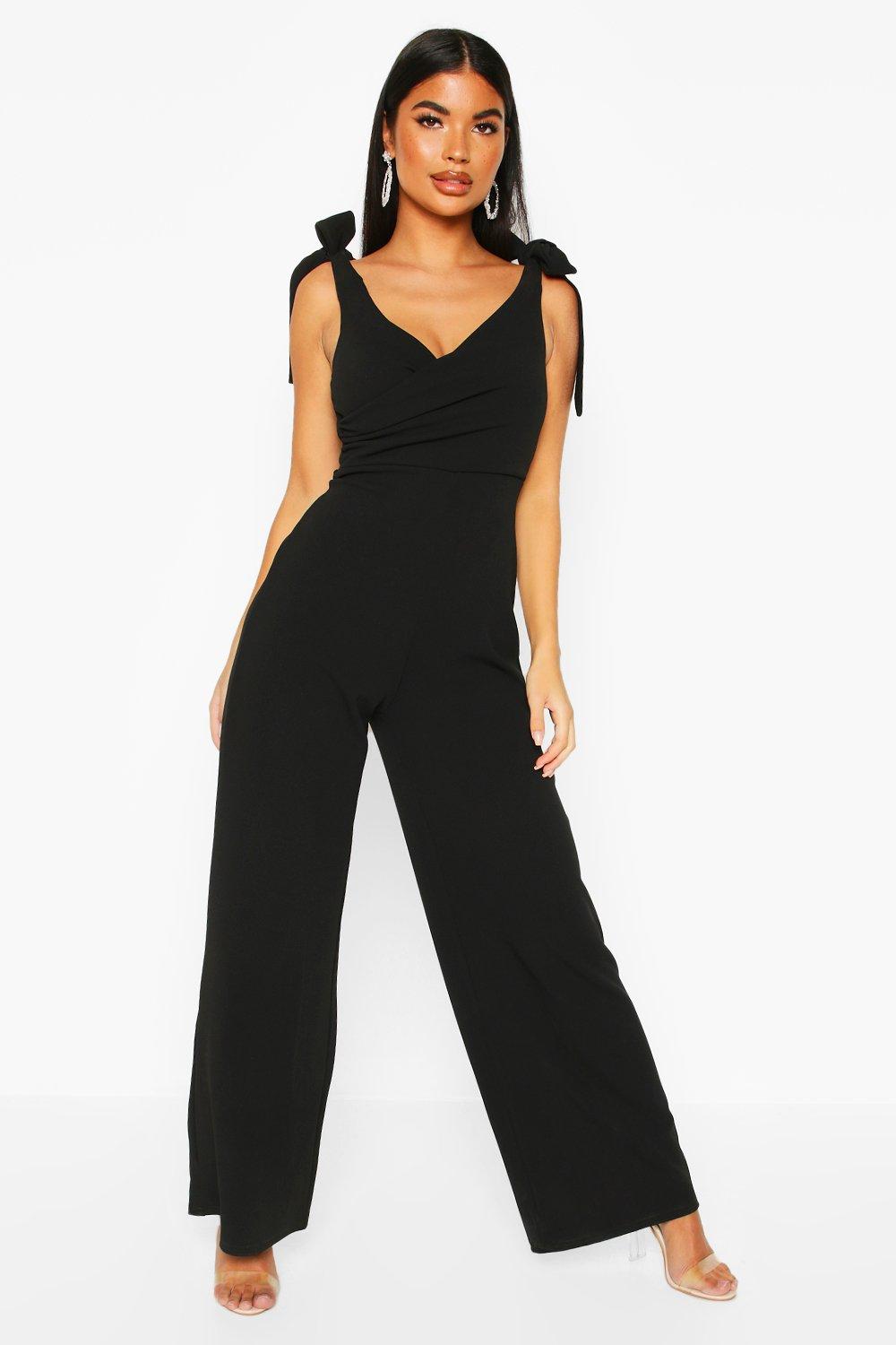 petite wide leg jumpsuit