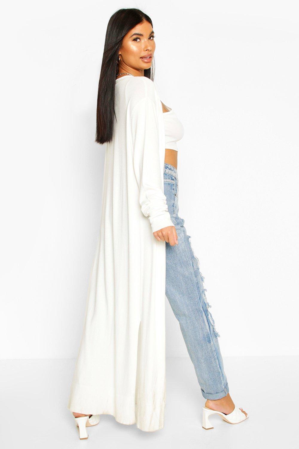 

Petite Fine Knit Maxi Cardigan, Cream