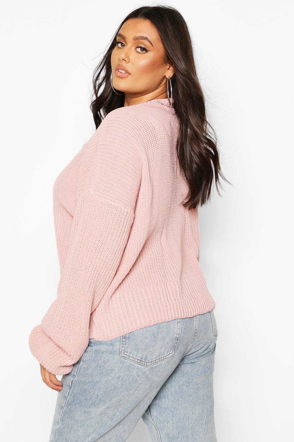 plus cropped cardigan