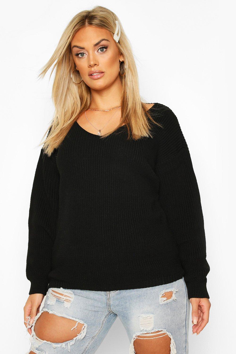 plus size jumpers boohoo