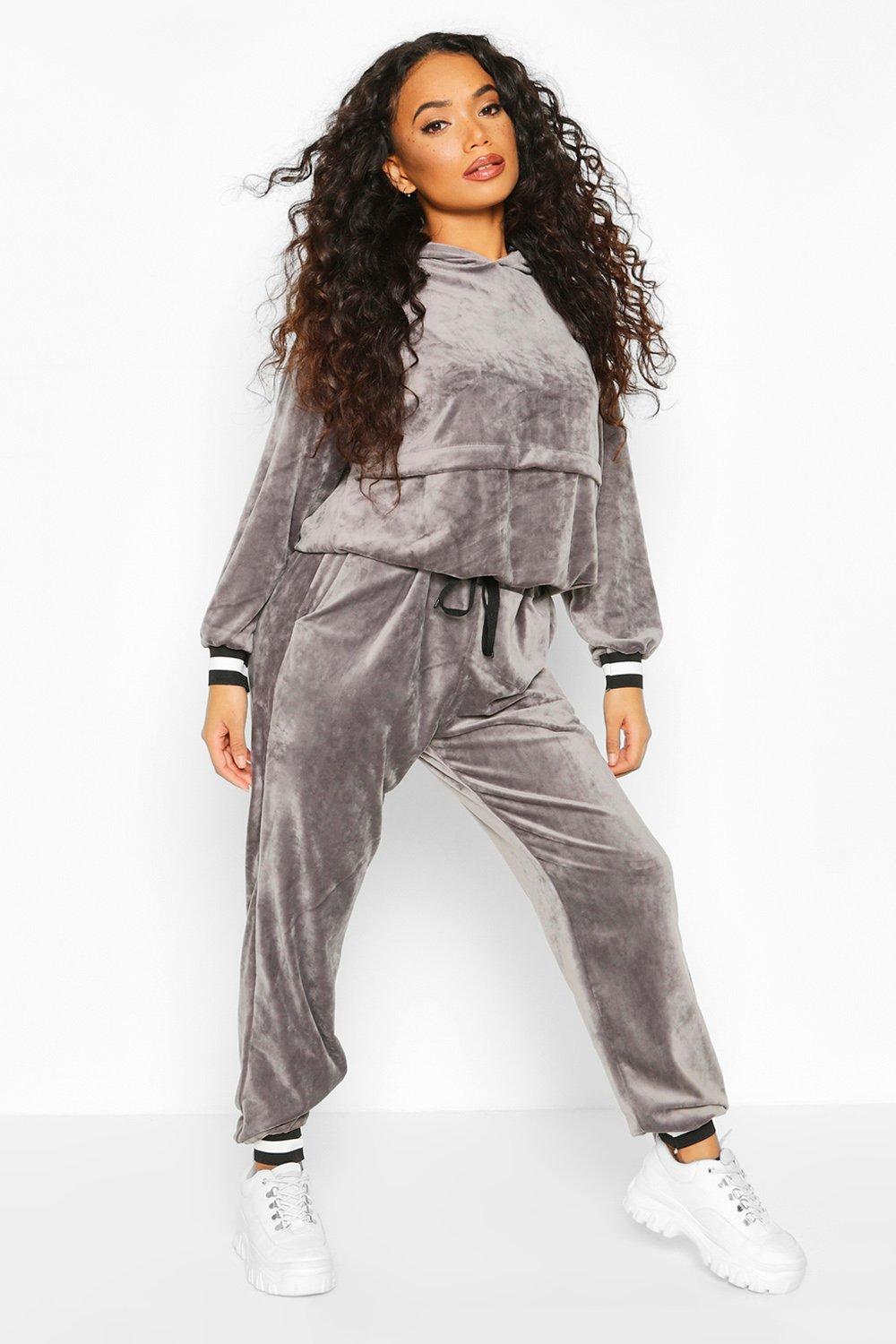 boohoo velour tracksuit