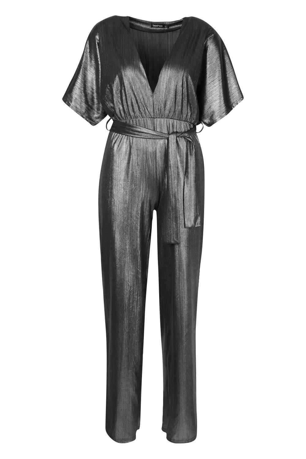 petite silver jumpsuit