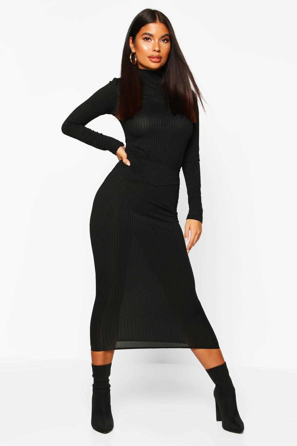 

Юбка до щиколотки в рубчик из коллекции Petite, Black