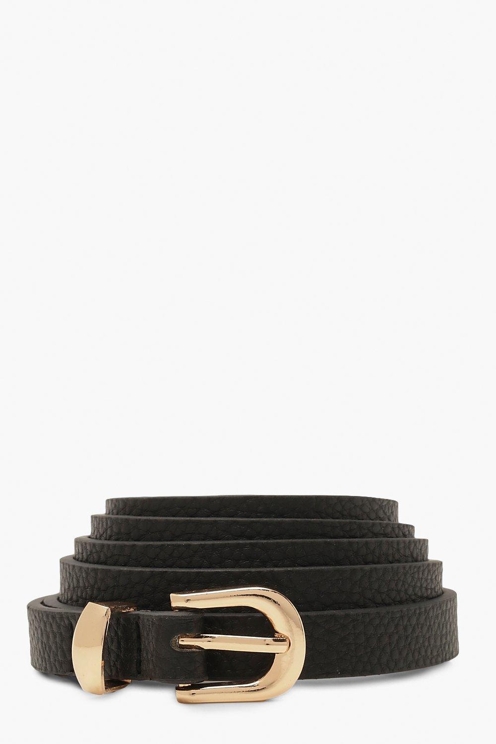 Plus Skinny Belt - Black - ONE SIZE