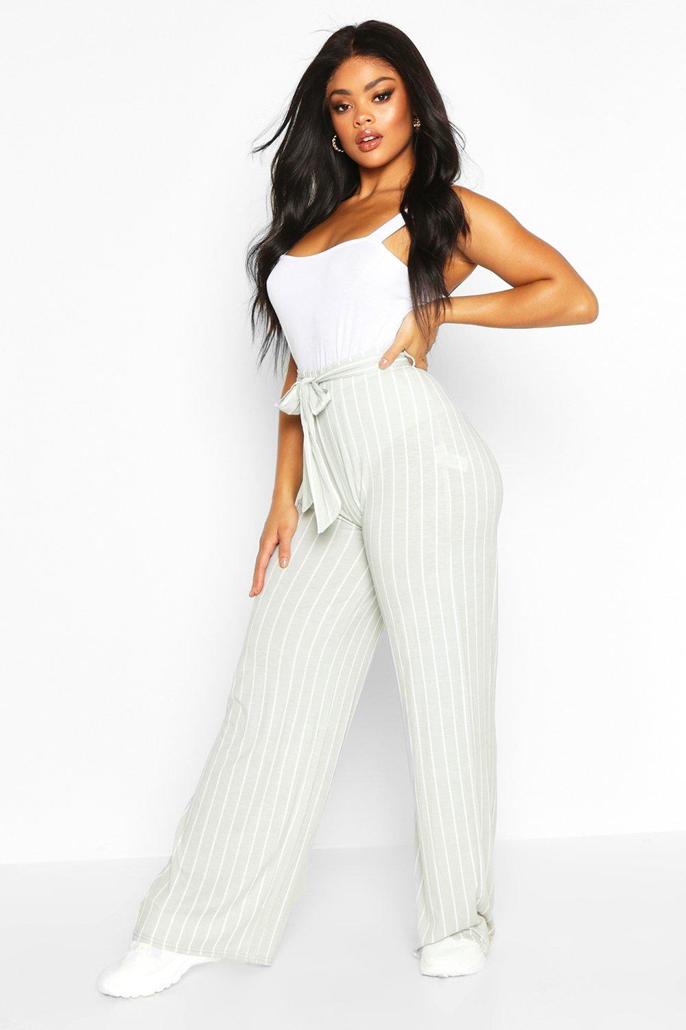 boohoo stripe trousers