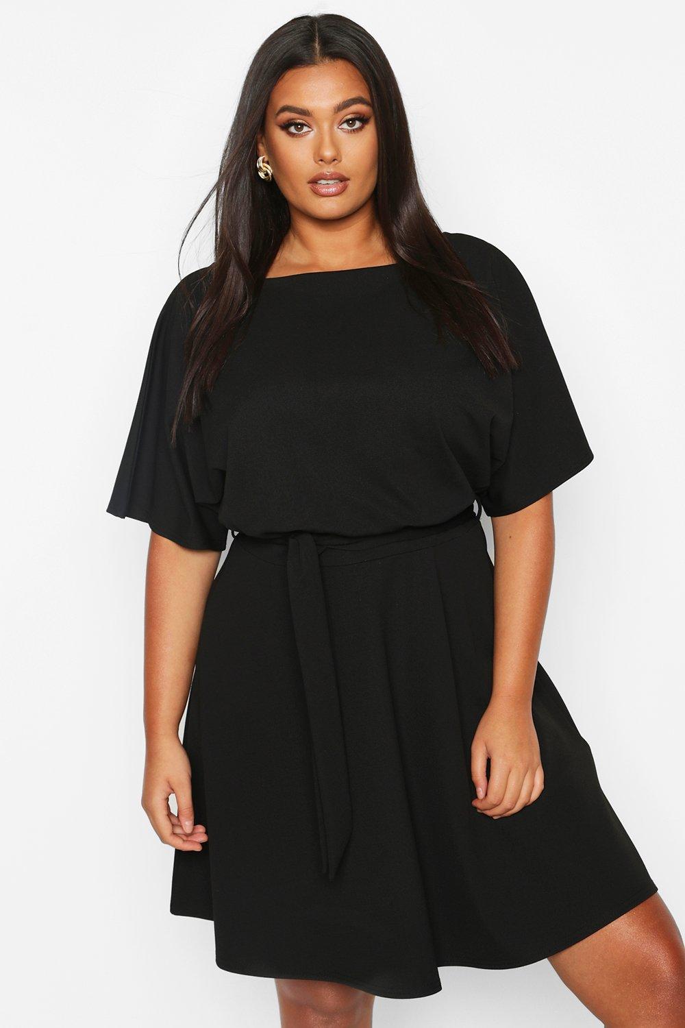 tie waist skater dress