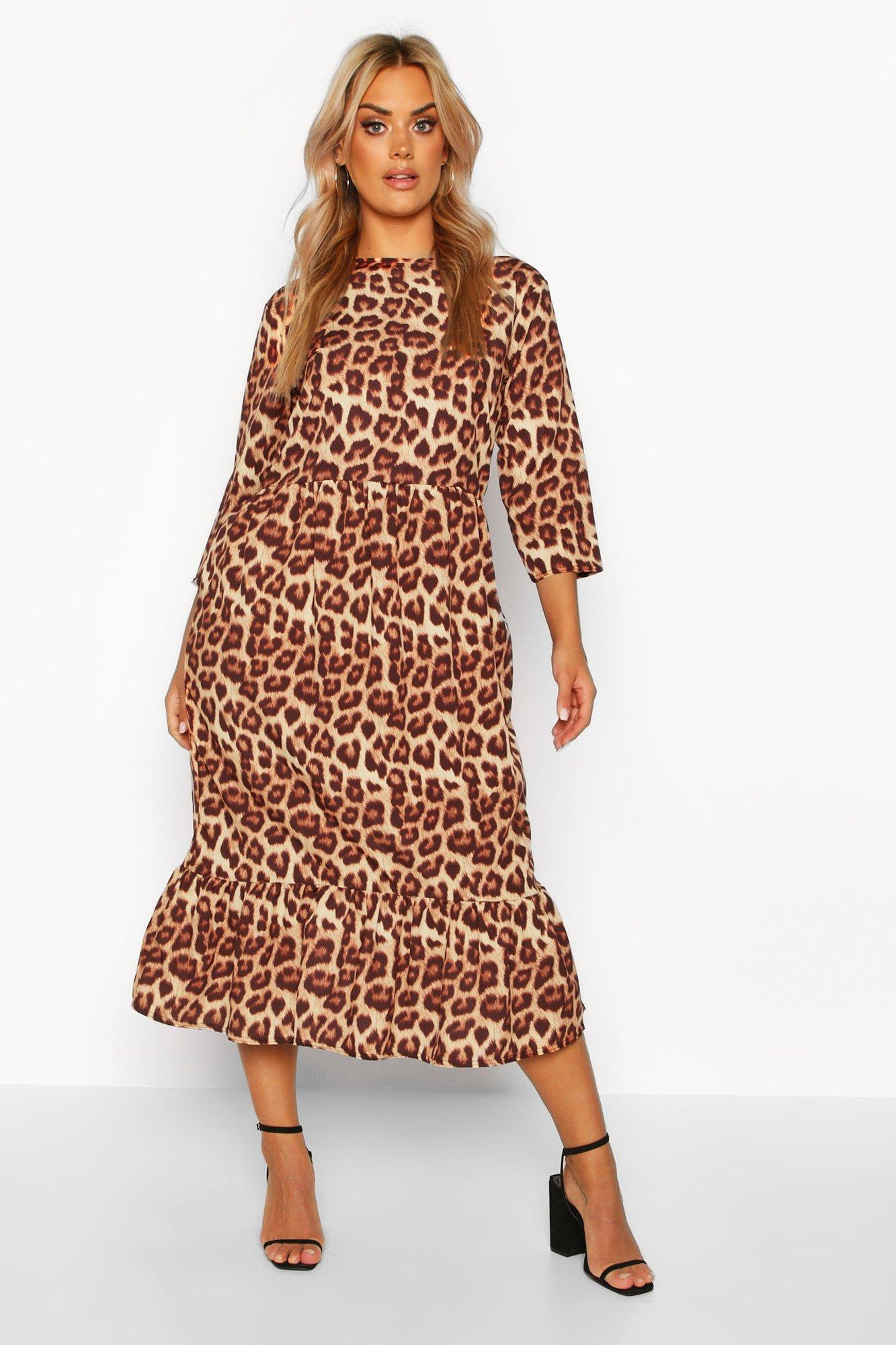 plus leopard midi dress