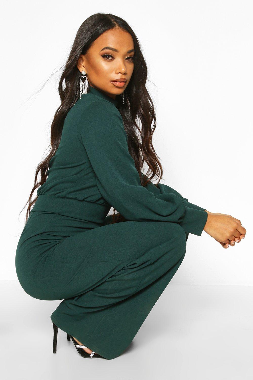 long sleeve high neck jumpsuit