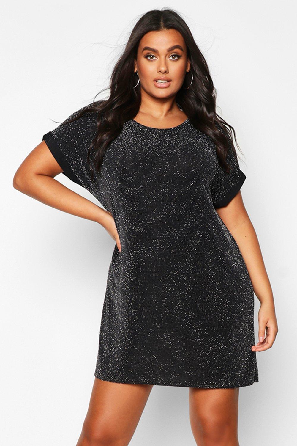 shimmer shirt dress