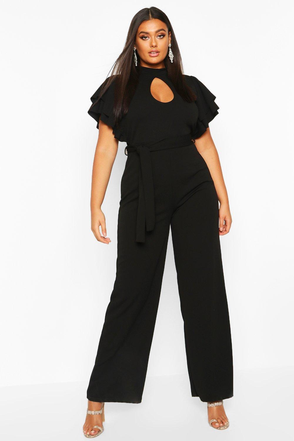 ruffle sleeve jumpsuit