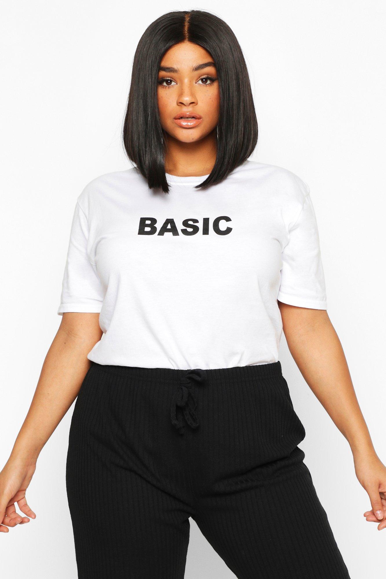 

Плюс сайз — Футболка Basic, White